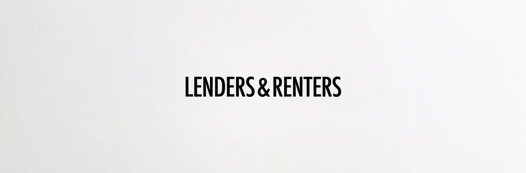 For peer-to-peer lenders and renters